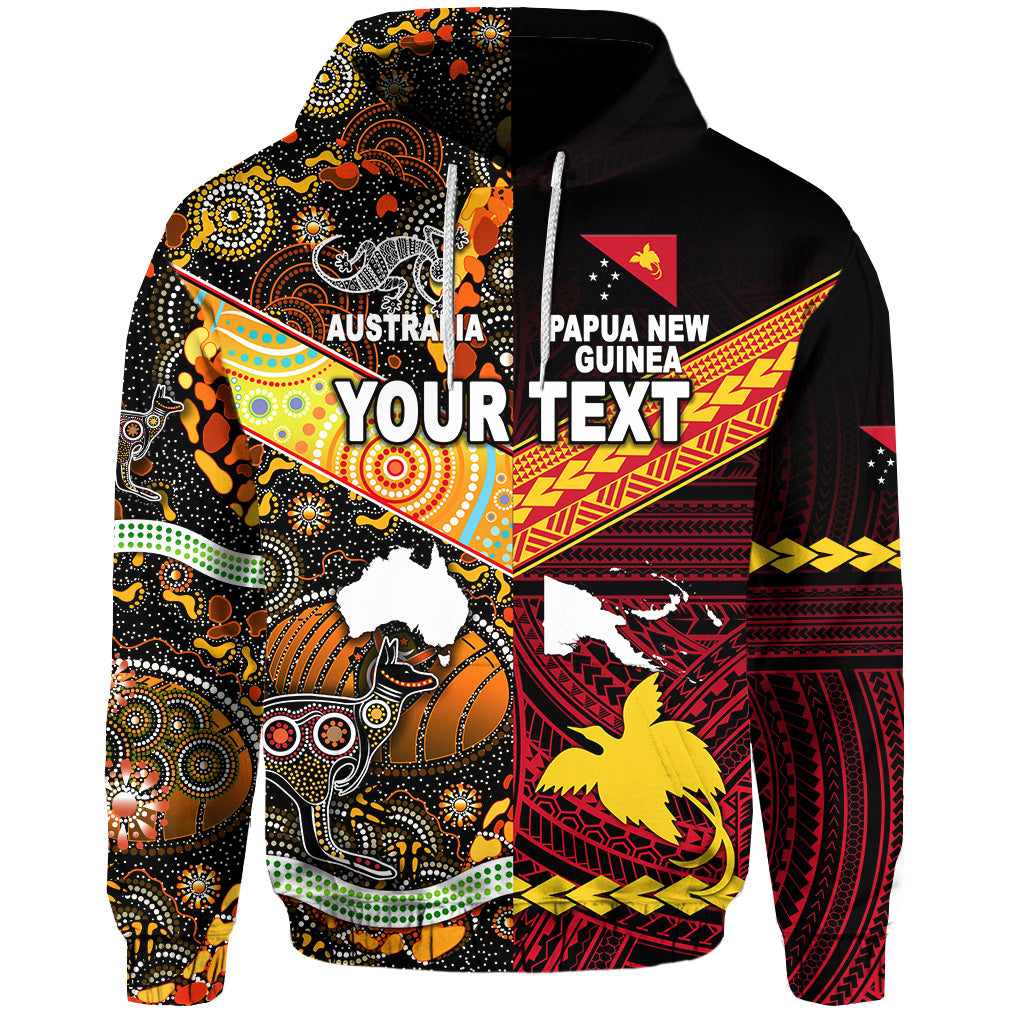 Custom Papua New Guinea Australia Aboriginal Hoodie Together LT8 - Polynesian Pride