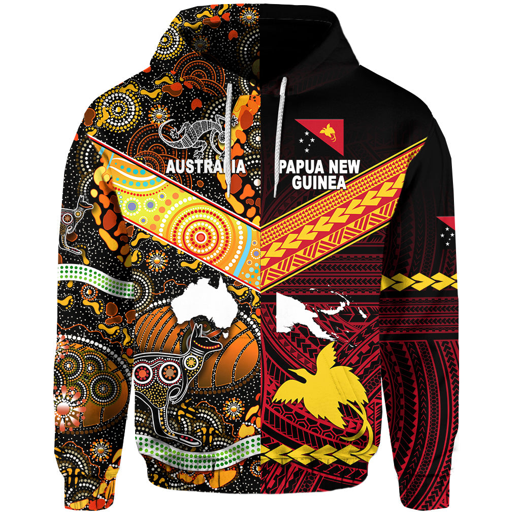 Custom Papua New Guinea Australia Aboriginal Hoodie Together, Custom Text and Number LT8 - Polynesian Pride
