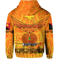 Papua New Guinea Kumuls Zip Hoodie Simple Style Yellow Vibes LT8 - Polynesian Pride