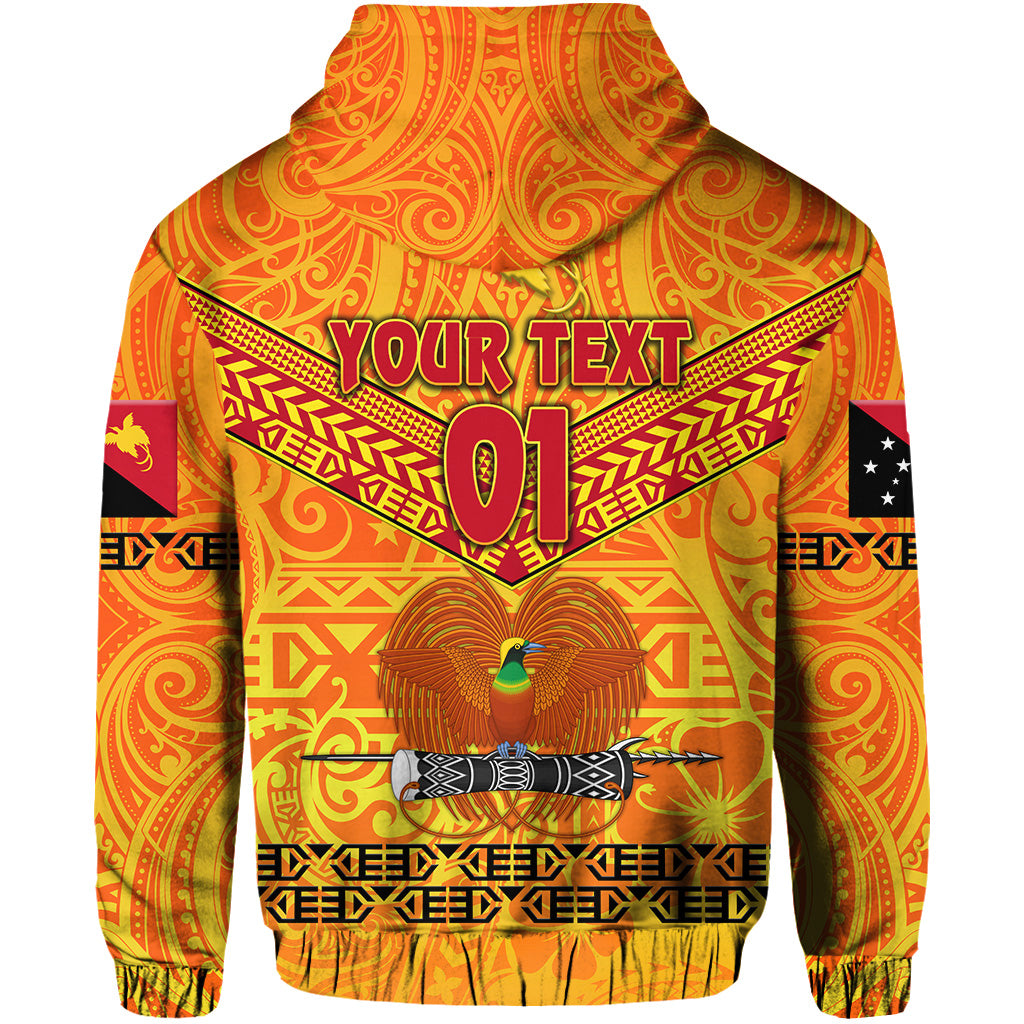 Custom Papua New Guinea Kumuls Zip Hoodie Simple Style Yellow Vibes LT8 - Polynesian Pride