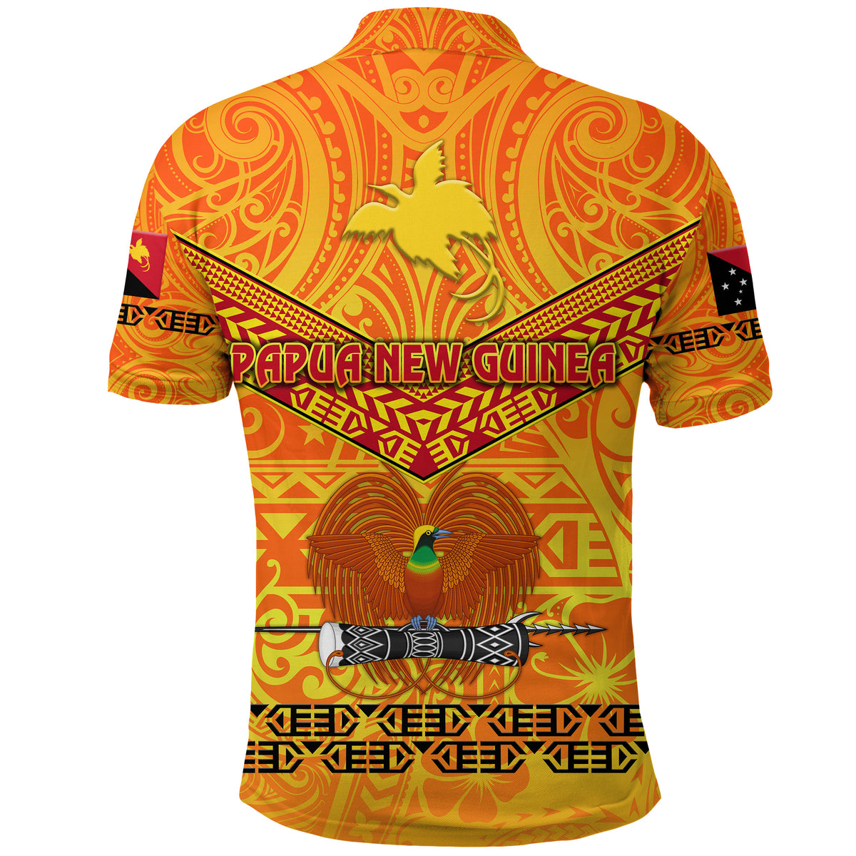 Papua New Guinea Kumuls Polo Shirt Simple Style Yellow Vibes LT8 - Polynesian Pride