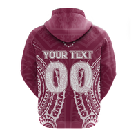 Custom Cook Islands Mangaia Zip up Hoodie Tribal Pattern LT12 - Polynesian Pride