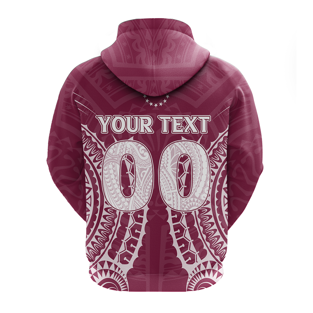 Custom Cook Islands Mangaia Hoodie Tribal Pattern LT12 - Polynesian Pride