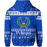 FSM Pohnpei Christmas Zip Hoodie Simple Style LT8 - Polynesian Pride