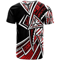 Pohnpei T Shirt Tribal Flower Special Pattern Red Color - Polynesian Pride