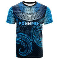 Pohnpei Custom T Shirt Unique Serrated Texture - Polynesian Pride