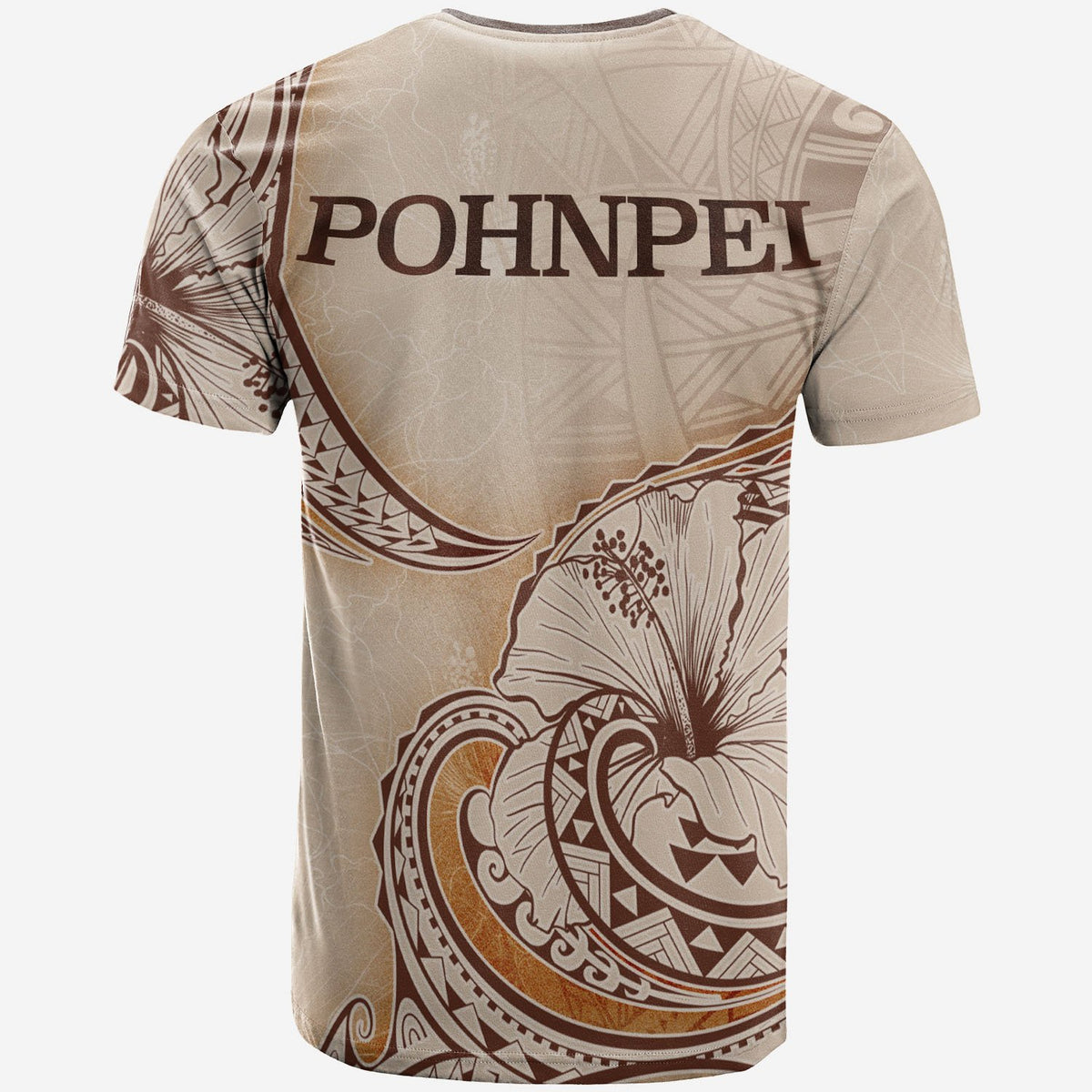 Pohnpei T Shirt Hibiscus Flowers Vintage Style - Polynesian Pride