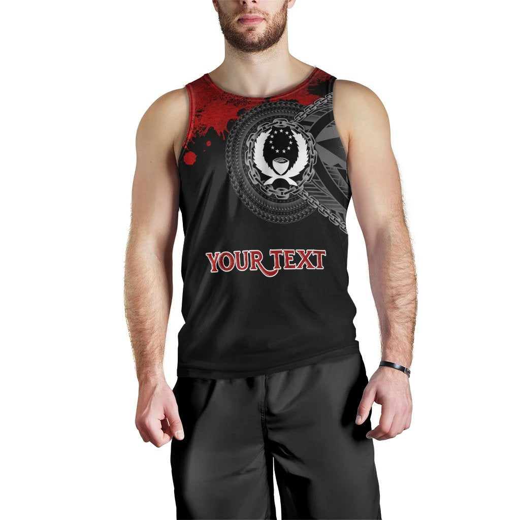 Pohnpei Polynesian Personalised Men's Tank Top - Polynesian Chain Style - Polynesian Pride