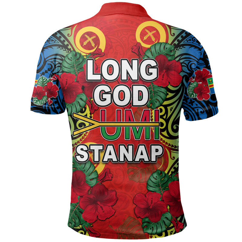 Vanuatu Tafea and Hibiscus Polo Shirt LT6 - Polynesian Pride