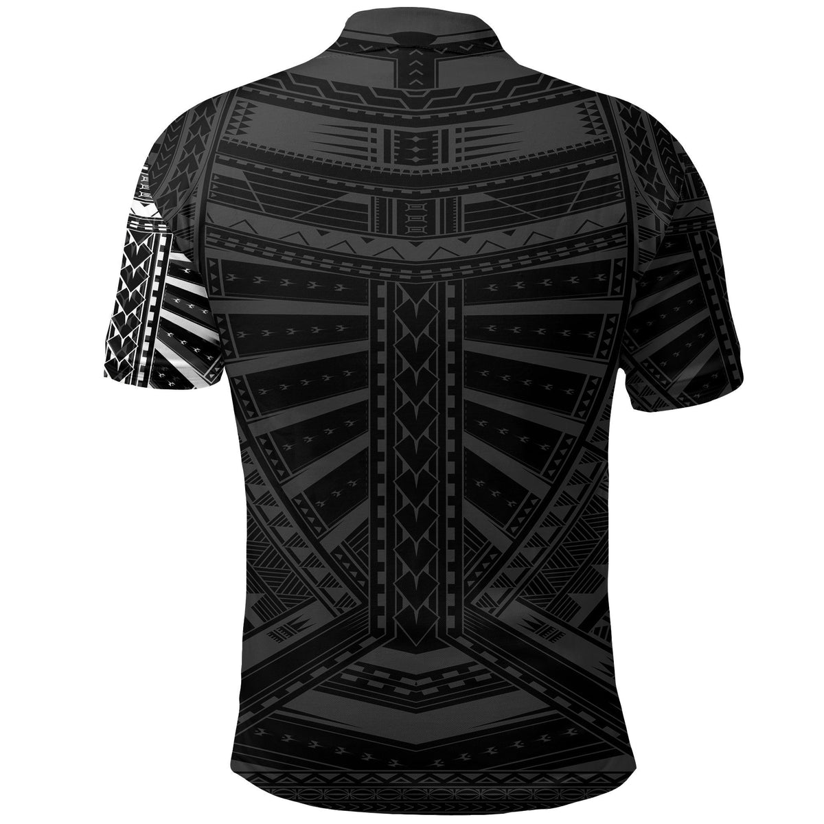 New Zealand Polo Shirt, Maori Samoan Polynesian Tattoo Golf Shirt White - Polynesian Pride