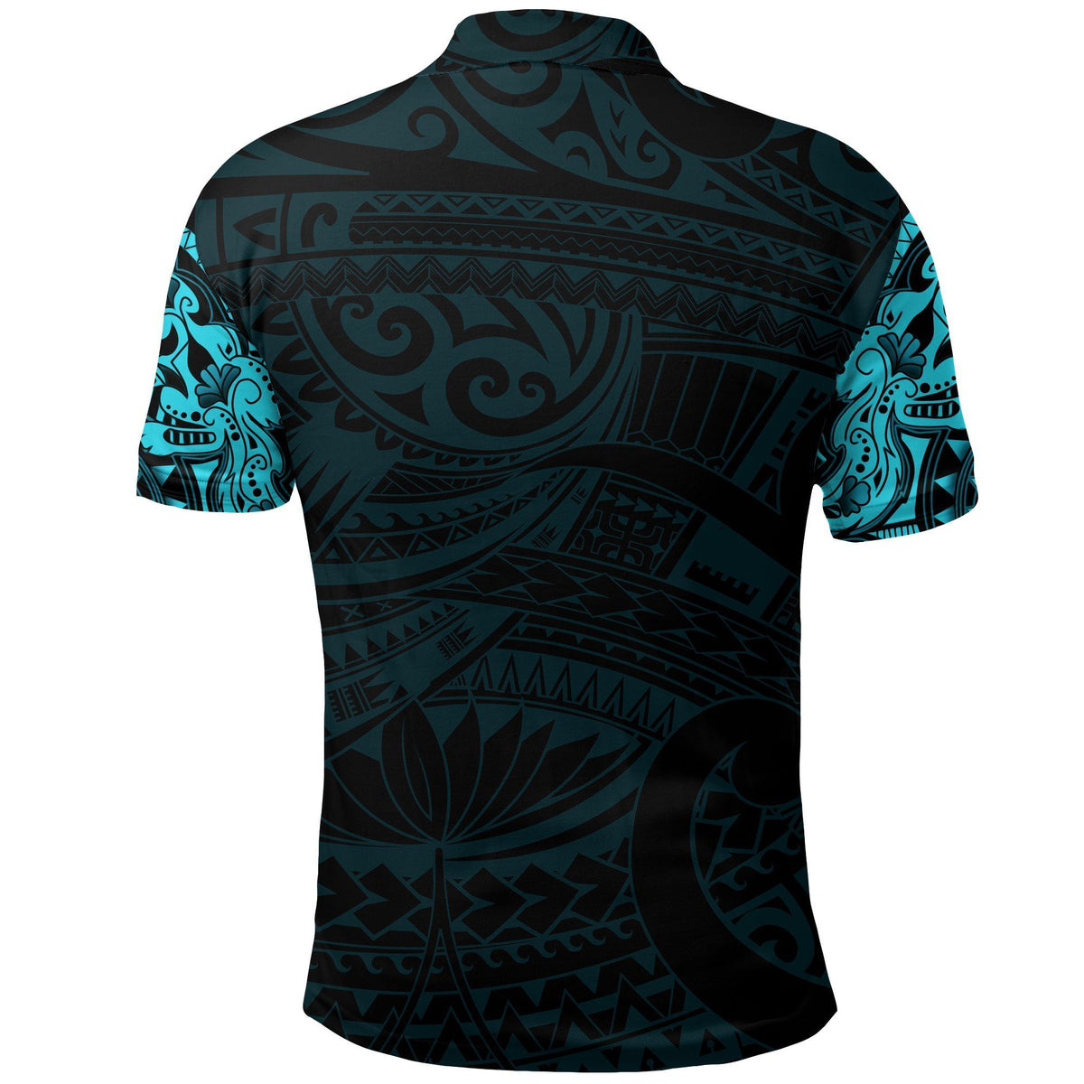New Zealand Polo Shirt, Maori Tattoo Wolf Dragon Golf Shirt Blue - Polynesian Pride