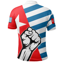 Free West Papua Polo Shirt Clenched Hands Flag LT6 - Polynesian Pride