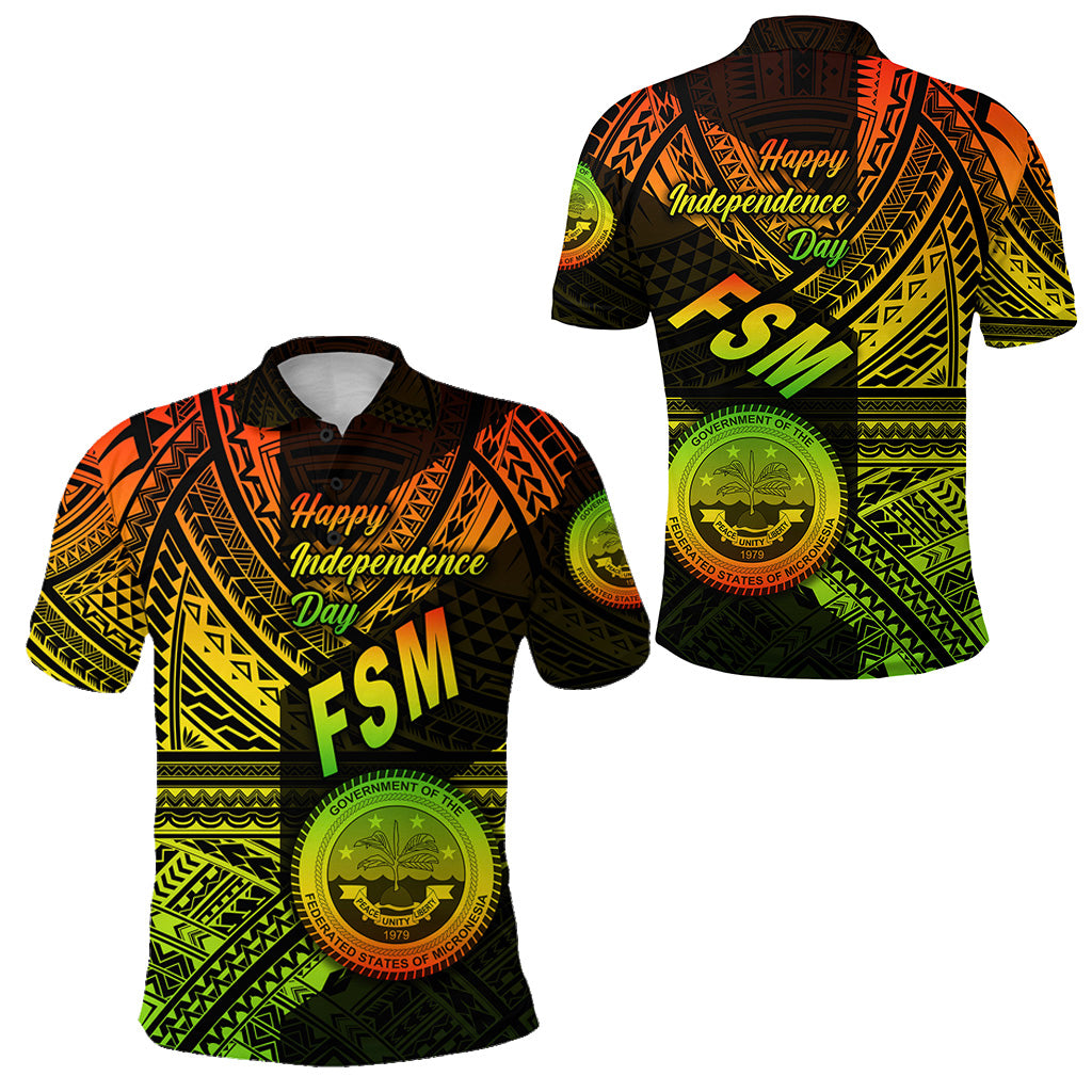 Federated States of Micronesia Polo Shirt FSM Happy Independence Day Original Vibes Reggae LT8 Unisex Reggae - Polynesian Pride