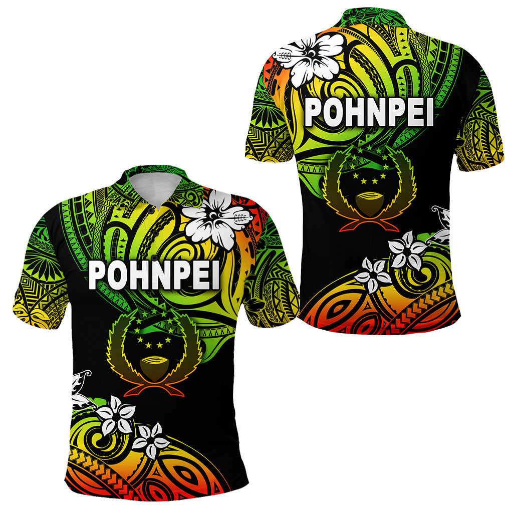 FSM Pohnpei Polo Shirt Unique Vibes Reggae LT8 Unisex Reggae - Polynesian Pride