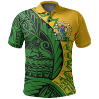 Custom Cook Islands Polo Shirt Polynesian Style LT6 Green - Polynesian Pride