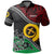 Custom Vanuatu Polo Shirt Fall In The Wave Unisex Black - Polynesian Pride