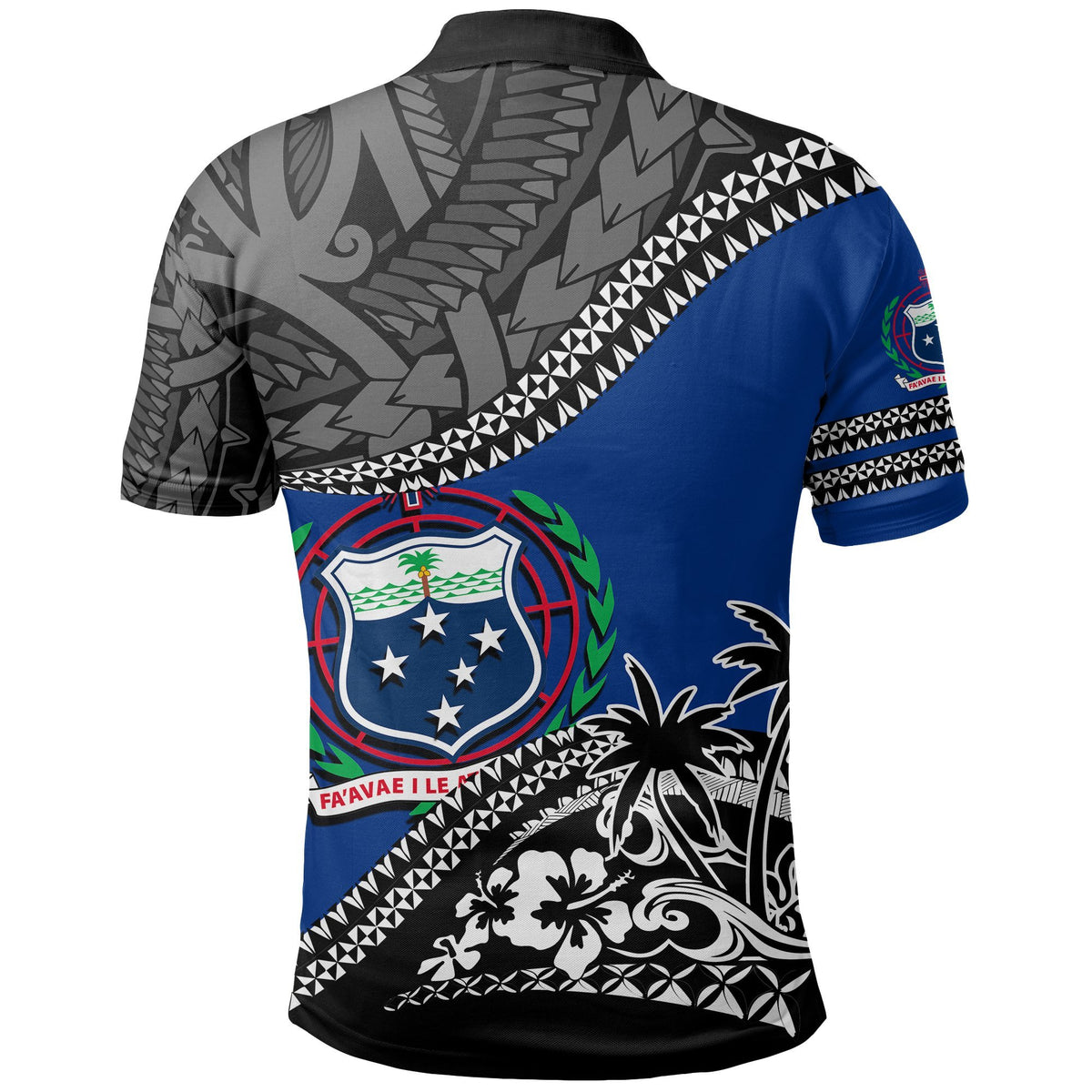 Samoa Polo Shirt Fall In The Wave K7 - Polynesian Pride