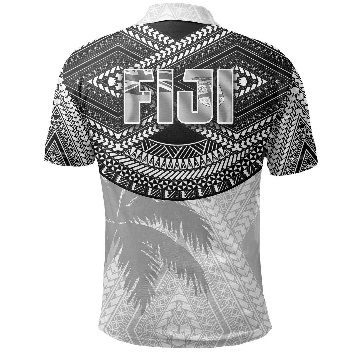 Combo Polo Shirt and Men Short Fiji Rugby Polynesian White - Polynesian Pride