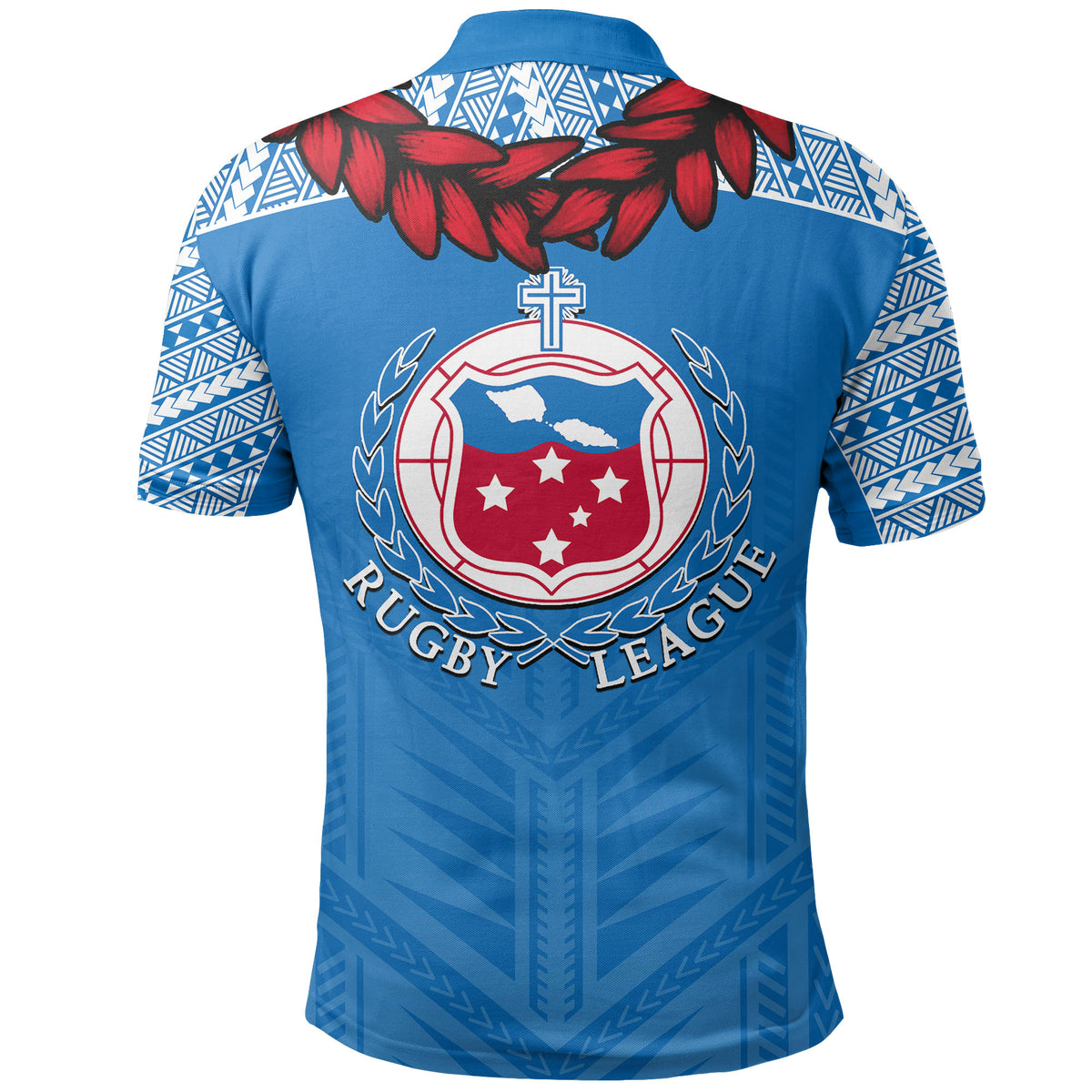 Toa Samoa Ula Fla Rugby Polo Shirt Blue Sky Jersey 2022 LT6 - Polynesian Pride