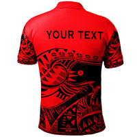 Samoa Custom Polo Shirt Dynamic Sport Style Red Black Color - Polynesian Pride