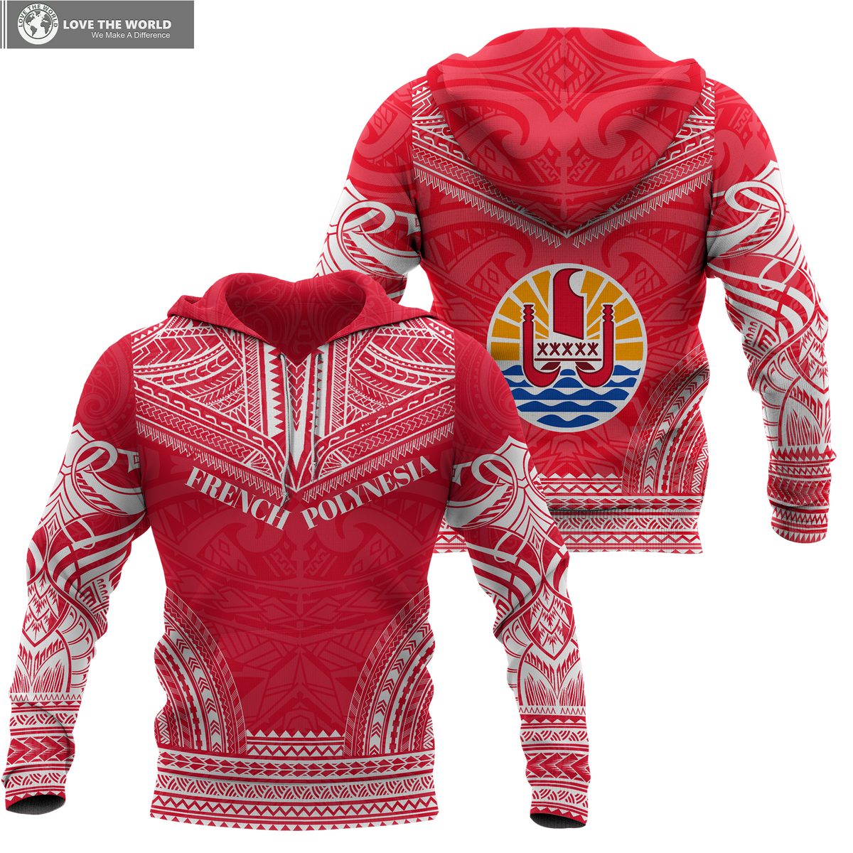 French Polynesia Chief Pullover Hoodie - Polynesian Pride