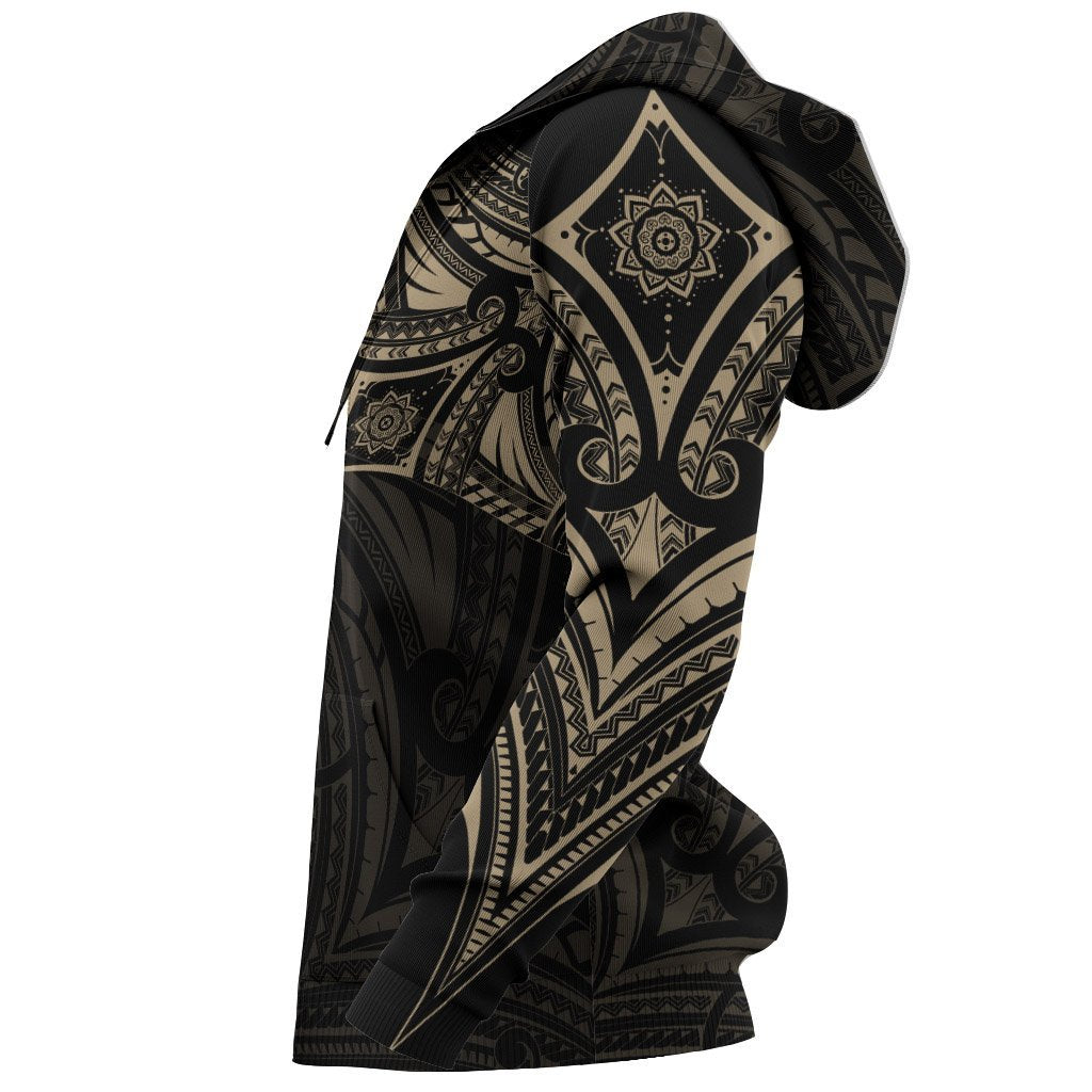 Hoodie Polynesian Flower Tattoo Style - Polynesian Pride