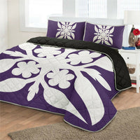Hawaiian Royal Pattern Quilt Bed Set - Purple - G1 Style - AH - Polynesian Pride