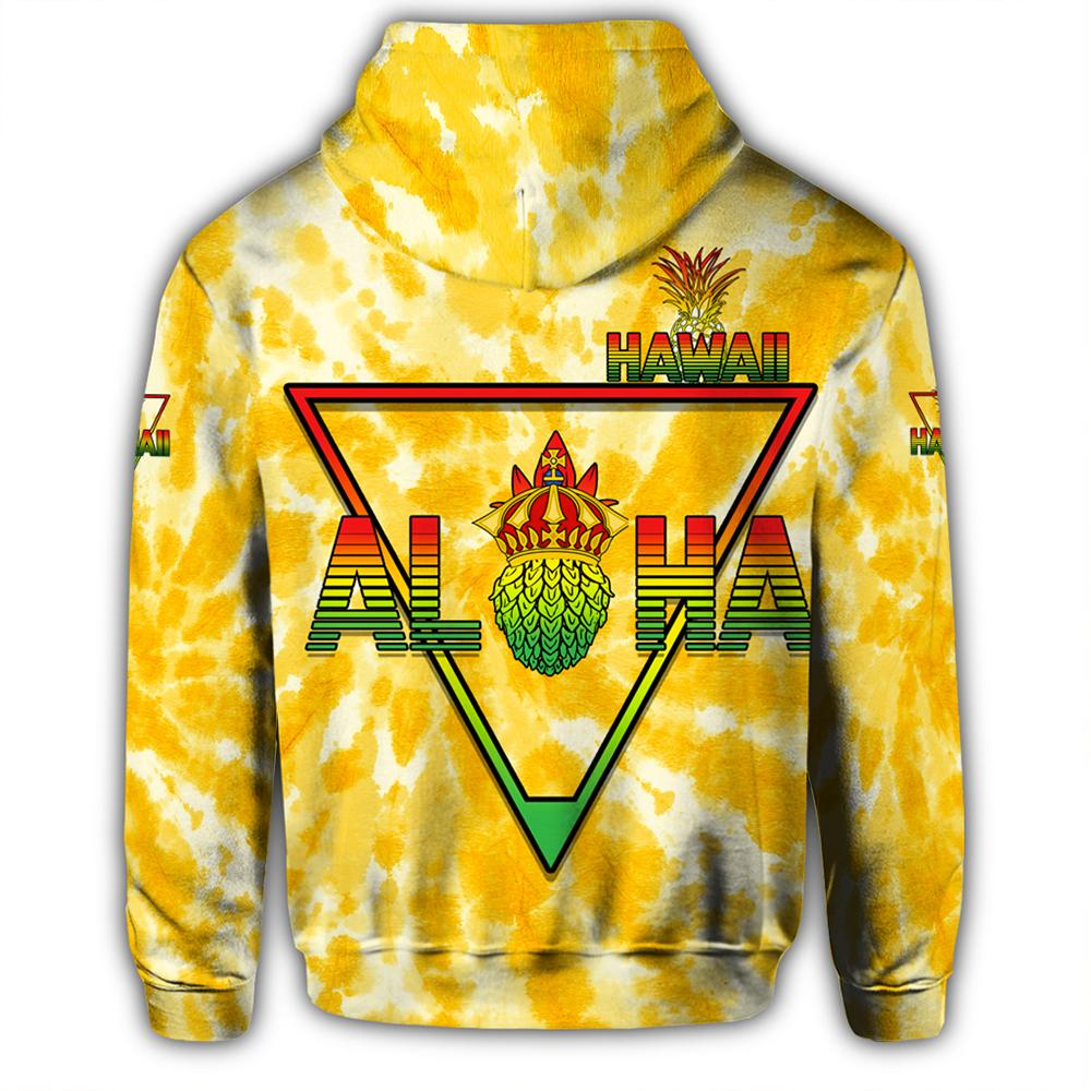Hawaii Pineapple Crown Hoodie Zip Queen AH - Polynesian Pride