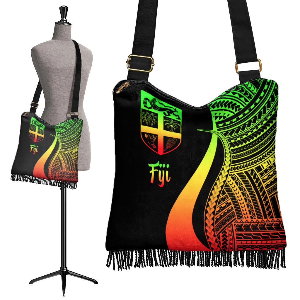 Fiji Boho Handbag - Reggae Polynesian Tentacle Tribal Pattern - Polynesian Pride