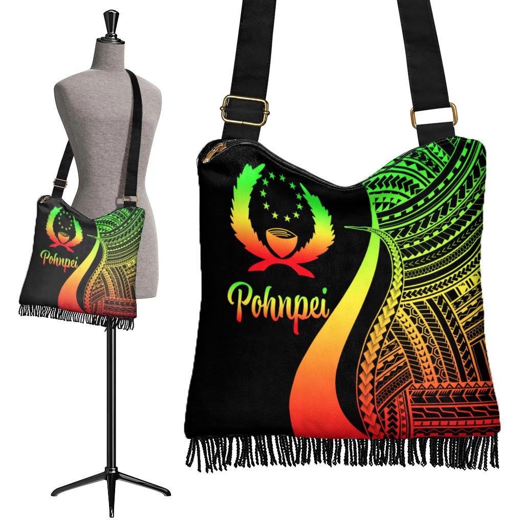 Pohnpei Boho Handbag - Reggae Polynesian Tentacle Tribal Pattern - Polynesian Pride