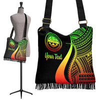 Federated States of Micronesia Custom Personalised Boho Handbag - Reggae Polynesian Tentacle Tribal Pattern - Polynesian Pride
