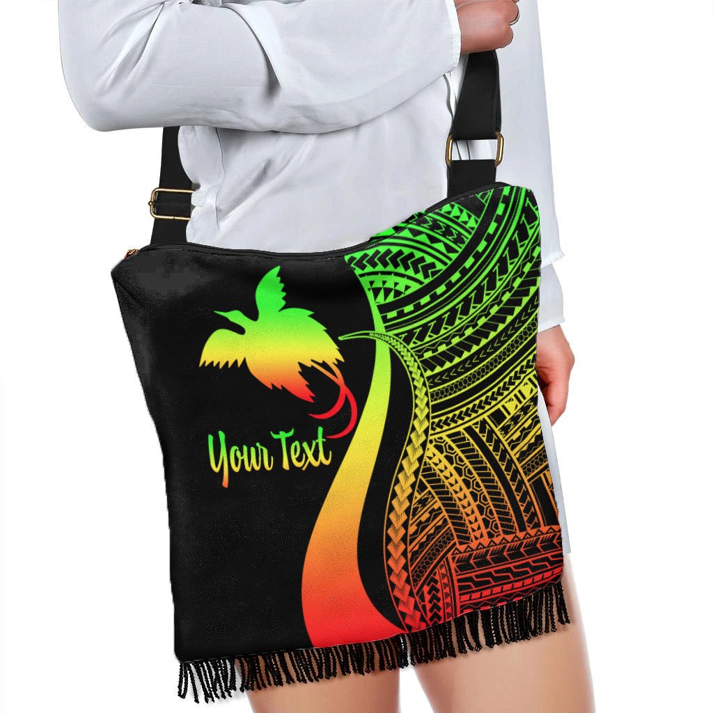 Papua New Guinea Custom Personalised Boho Handbag - Reggae Polynesian Tentacle Tribal Pattern - Polynesian Pride