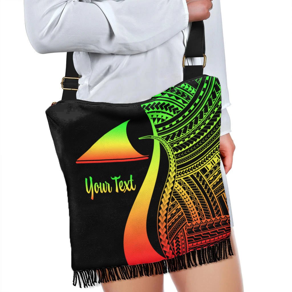Tokelau Custom Personalised Boho Handbag - Reggae Polynesian Tentacle Tribal Pattern - Polynesian Pride