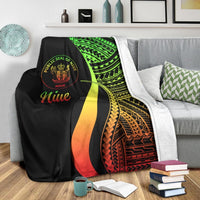 Niue Premium Blanket - Reggae Polynesian Tentacle Tribal Pattern - Polynesian Pride