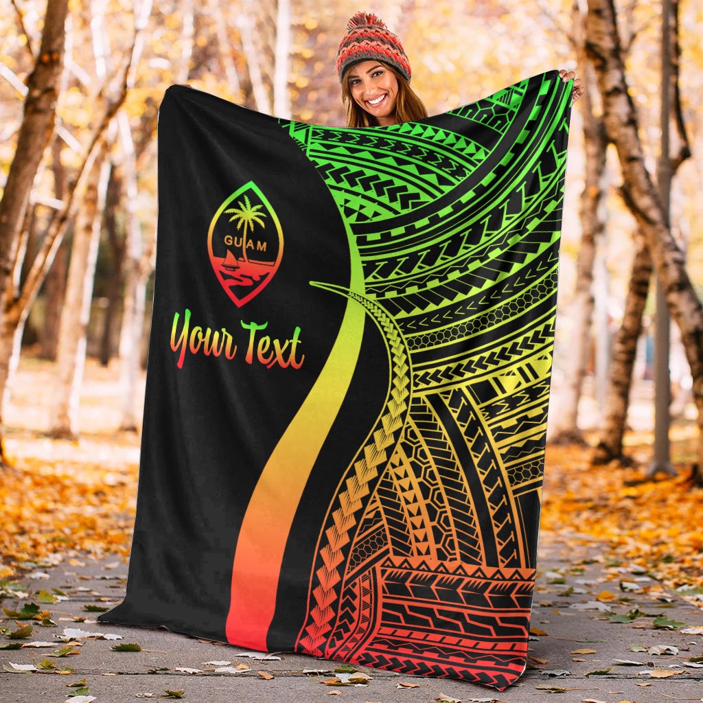Guam Custom Personalised Premium Blanket - Reggae Polynesian Tentacle Tribal Pattern - Polynesian Pride