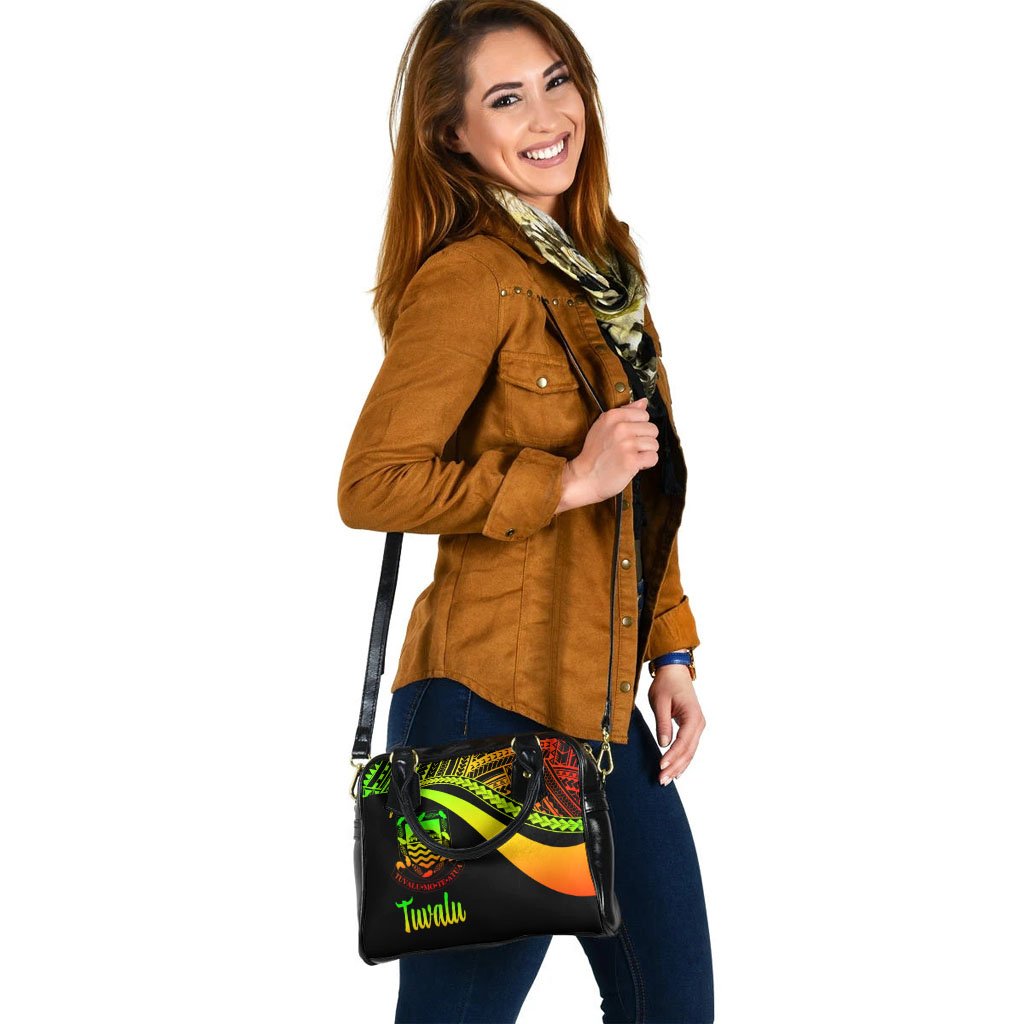 Tuvalu Shoulder Handbag - Reggae Polynesian Tentacle Tribal Pattern - Polynesian Pride