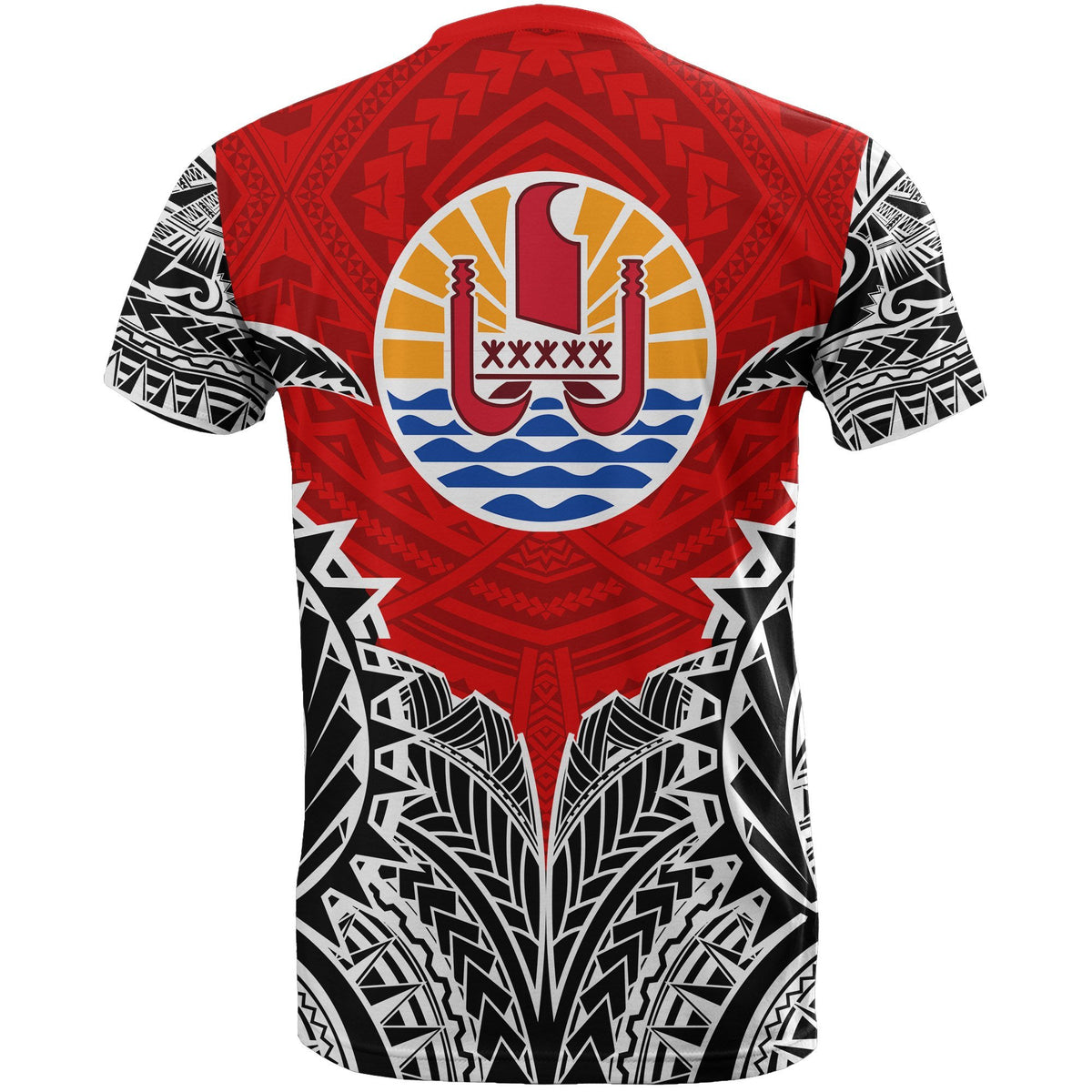 French Polynesia T Shirt National Flag Polynesian Tattoo Version 2.0 - Polynesian Pride