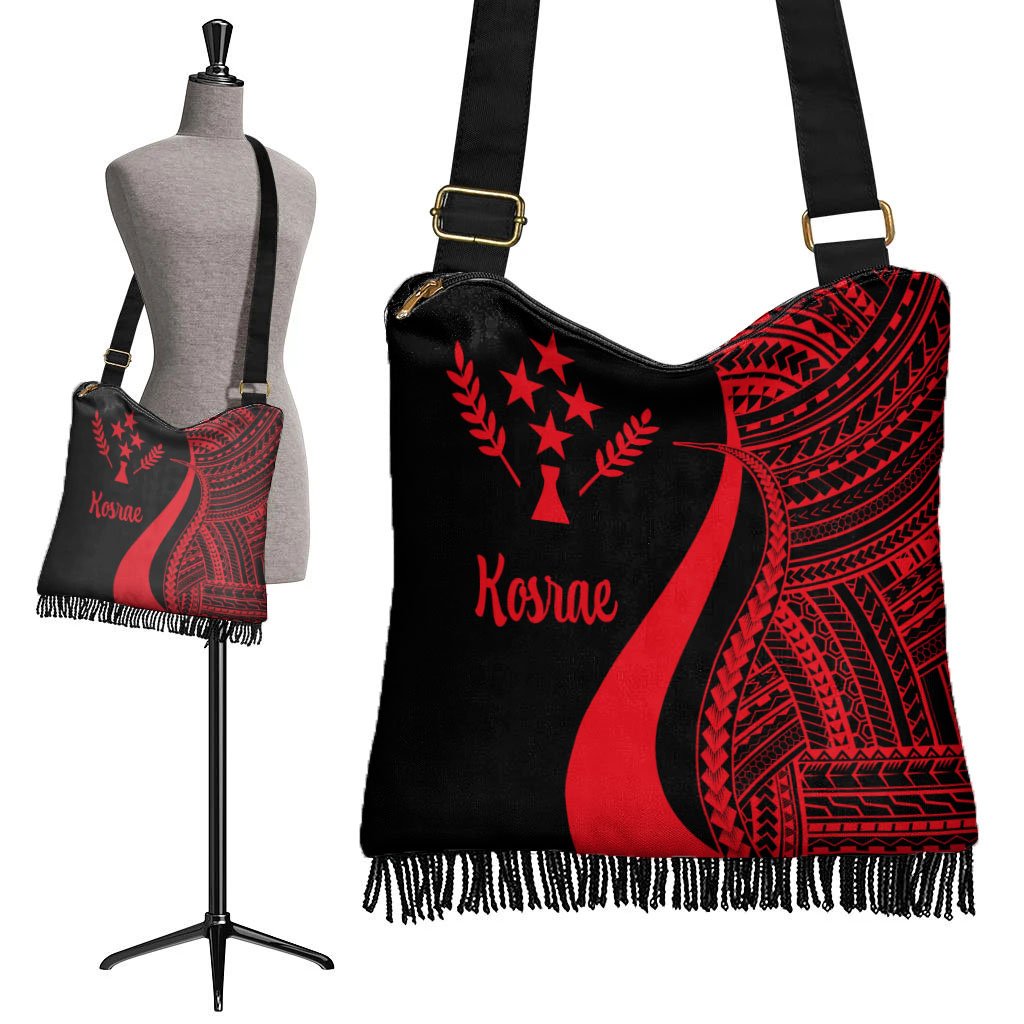 Kosrae Boho Handbag - Red Polynesian Tentacle Tribal Pattern - Polynesian Pride