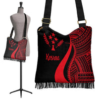 Kosrae Boho Handbag - Red Polynesian Tentacle Tribal Pattern - Polynesian Pride
