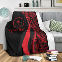 Chuuk Custom Personalised Premium Blanket - Red Polynesian Tentacle Tribal Pattern - Polynesian Pride