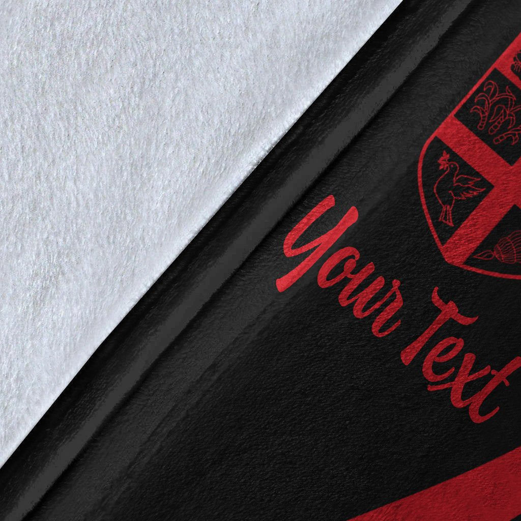 Fiji Custom Personalised Premium Blanket - Red Polynesian Tentacle Tribal Pattern - Polynesian Pride