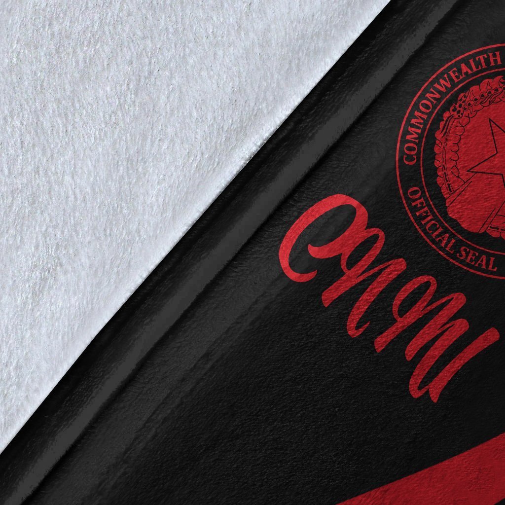 Northern Mariana Islands Premium Blanket - Red Polynesian Tentacle Tribal Pattern - Polynesian Pride