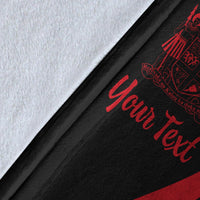 Fiji Custom Personalised Premium Blanket - Red Polynesian Tentacle Tribal Pattern Crest - Polynesian Pride