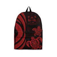 Fiji Backpack - Red Tentacle Turtle Crest Red - Polynesian Pride