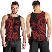 Hawaii Men's Tank Top - Red Tentacle Turtle - Polynesian Pride
