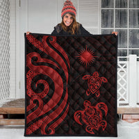 Marshall Islands Premium Quilt - Red Tentacle Turtle - Polynesian Pride
