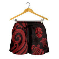 Tahiti Women's Short - Red Tentacle Turtle - Polynesian Pride