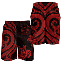 Fiji Men's Short - Red Tentacle Turtle Crest - Polynesian Pride
