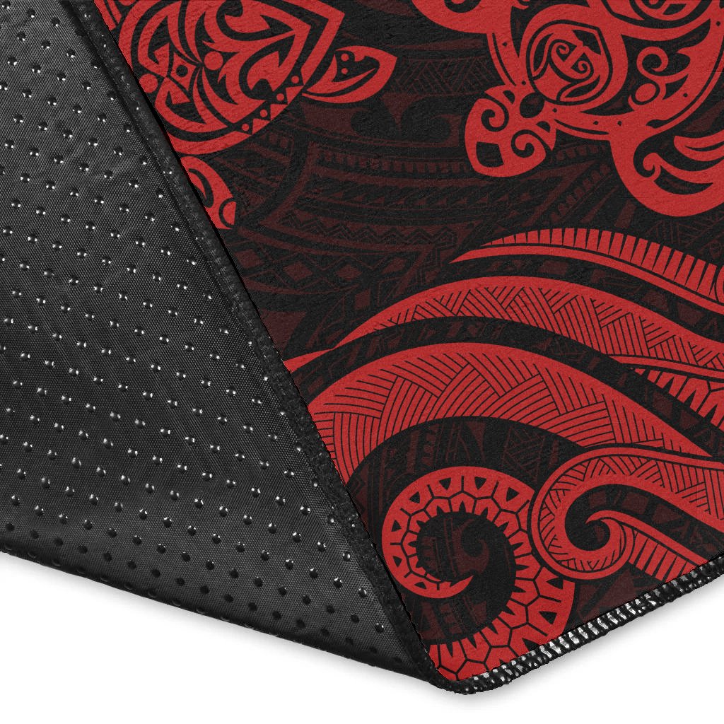 Tonga Area Rug - Red Tentacle Turtle - Polynesian Pride
