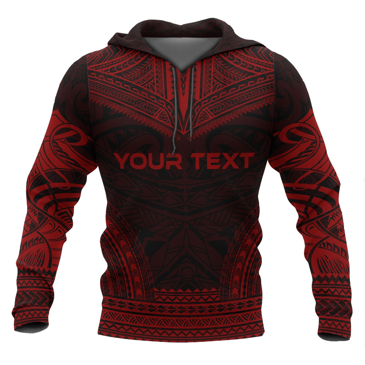 Fiji Polynesian Chief Custom Hoodie Red Version - Polynesian Pride